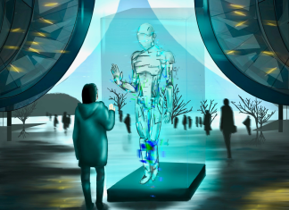 AI & the Deceased: Should Survivors Fear Ghostbots? AI Loneliness Concept Art